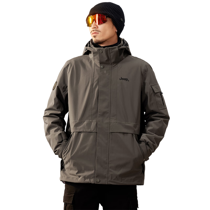 JEEP [Yuanzheng Series Windbreaker] High-End Three-In Jacket for Men, Spring And Autumn 2026 Outdoor Windproof Jacket for Me