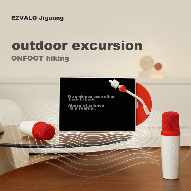 EZVALO Floating Bluetooth Speaker with AI Voice Karaoke, Wireless Microphone, Creative Desktop Speaker, Birthday And Mid-Autumn Festival Gift 2