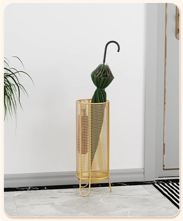 AEY Umbrella Storage Rack, Hotel Lobby Office Umbrella Holder, Hollow Umbrella Stand, Large Black 30*30*55 6