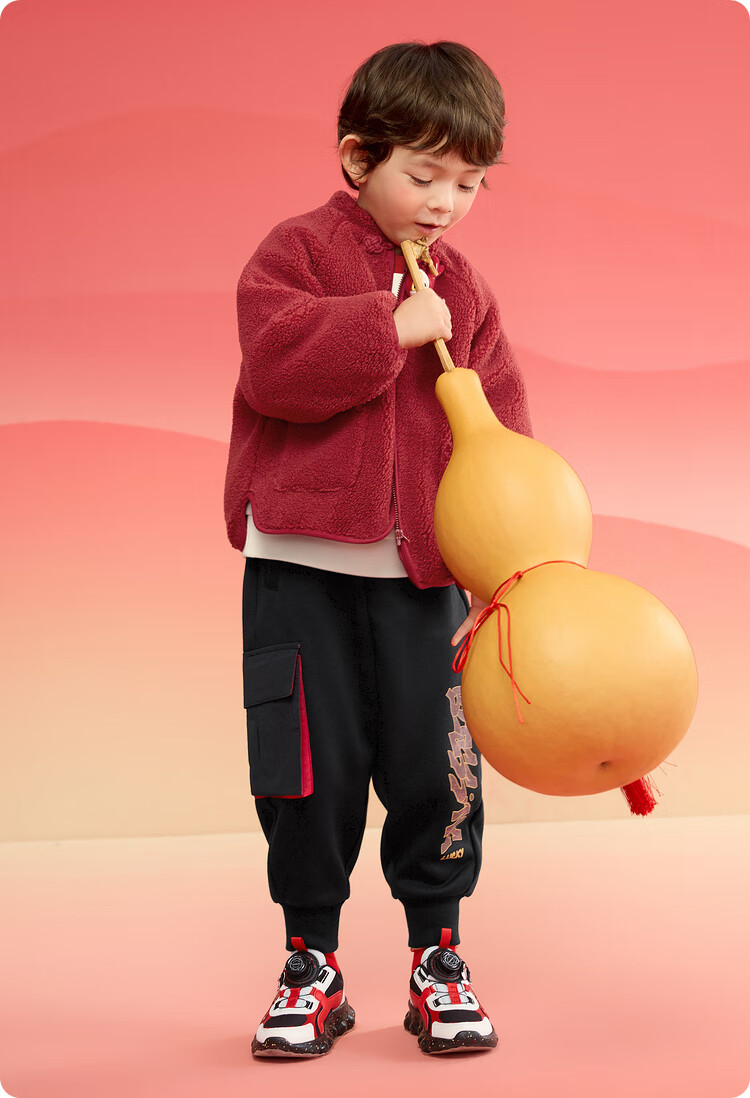 BALABALA Boys' Cotton Jacket, Girls' Padded Coat, Baby Winter Clothing, New Year's Outfit, Plush Outerwear, 208125106201 20