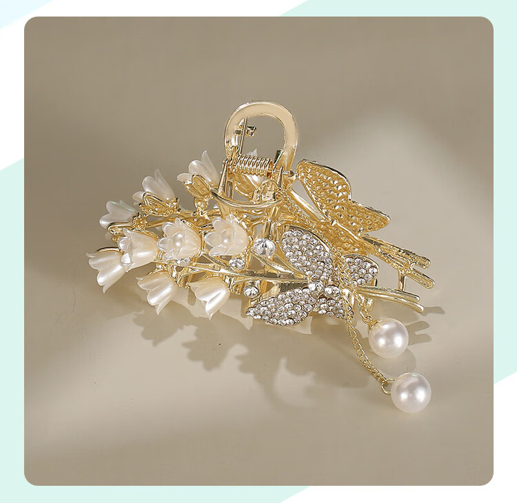 CHIMERA Elegant Hair Clip, Back of Head Half-Up Butterfly Bun Clip for Women, Side Clip Hair Accessory, Mid-Autumn Festival Gift 24