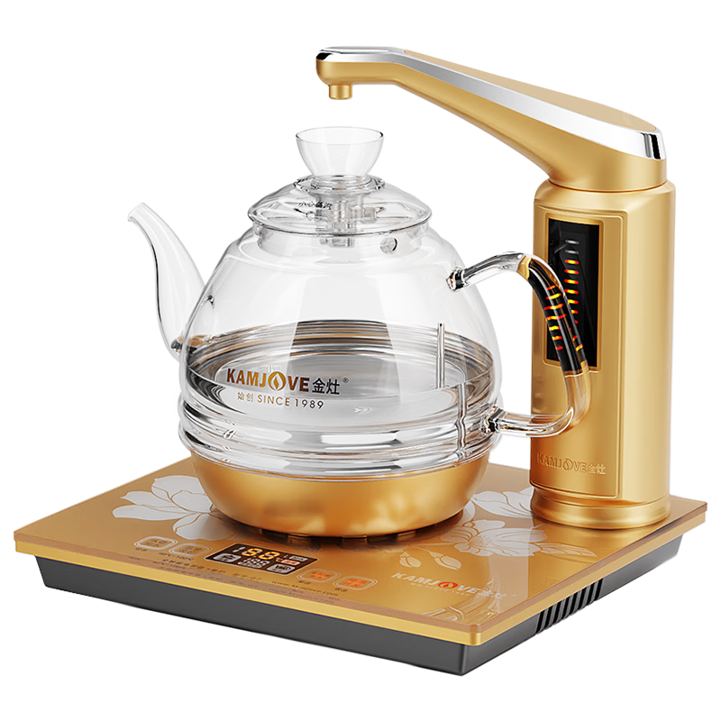 KAMJOVE Fully Intelligent Constant Temperature Electric Teapot with Automatic Water Filling, Electric Kettle, Tea Set, Glass Insulated Water Boiler, Electric Tea Stove G7