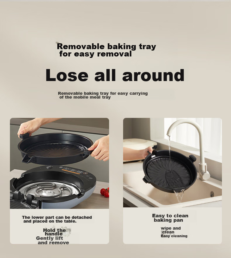 Joyoung Electric Griddle Sandwich Maker Breakfast Machine with 36mm Deep Baking Plate, Fluorine-Free Titanium Ceramic, Ultra-Wear Resistant, Low-Oil Home Grill And Pan Frying Machine, High-Power Pancake Maker GK550Pro 12
