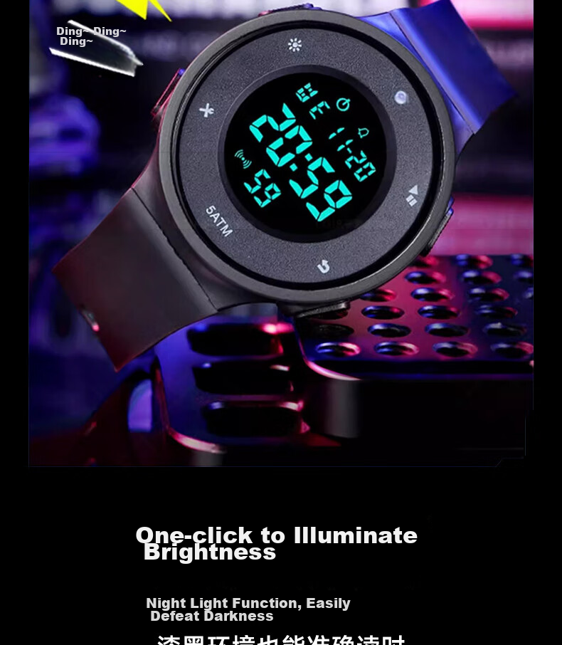 Yajia Digital Watch, Multi-Functional Calendar with Digital Display, Stylish And Simple Design for Students, Fashionable Electronic Watch 11