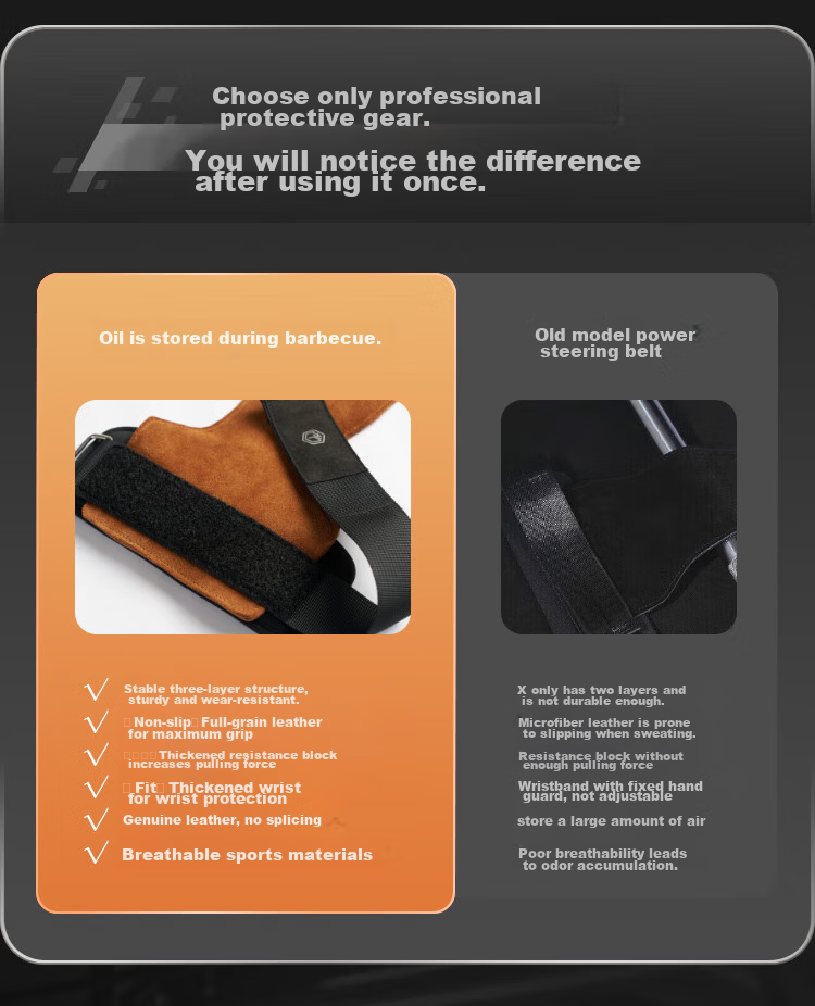 JD Original Pull-Up Assist Bands, Fitness Grip Strength Bands for Men And Women, Deadlift Fitness Gloves, Cowhide Brown, 2 Pieces 4