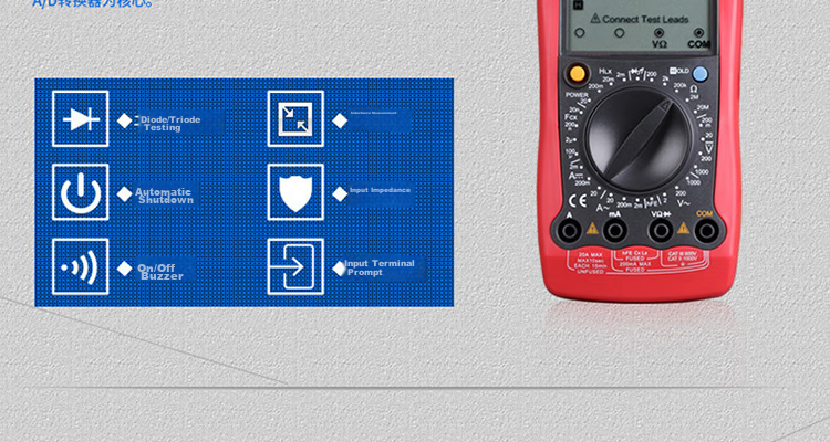 UNI-T UT58A Large Digital Multimeter, Universal Meter for Home Use, Electrician's Meter, Multi-Function Meter 9