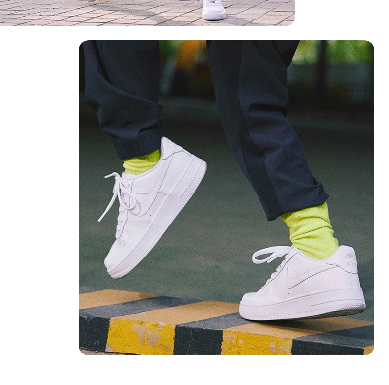 NIKE AIR FORCE 1(GS) Kids' Shoes, Women's Shoes, White Sneakers, DH2920-111, Size 37.5 3