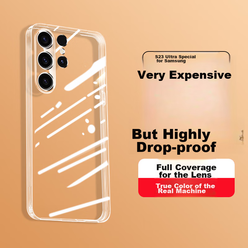 Чехол NEYAA для Samsung S23 Ultra, прозрачный, ультратонкий, противоударный, с защитой от падений