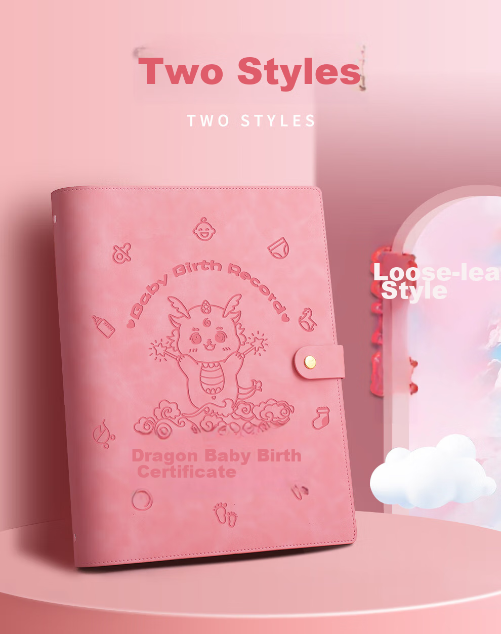 Jiaranheng Pregnancy Check-Up Organizer, Prenatal Report A4, Pregnancy Record Book, File Storage Bag, Loose-Leaf Portable Ultrasound Examination Form, Document Folder, Large Capacity Collection Book, Pink 5