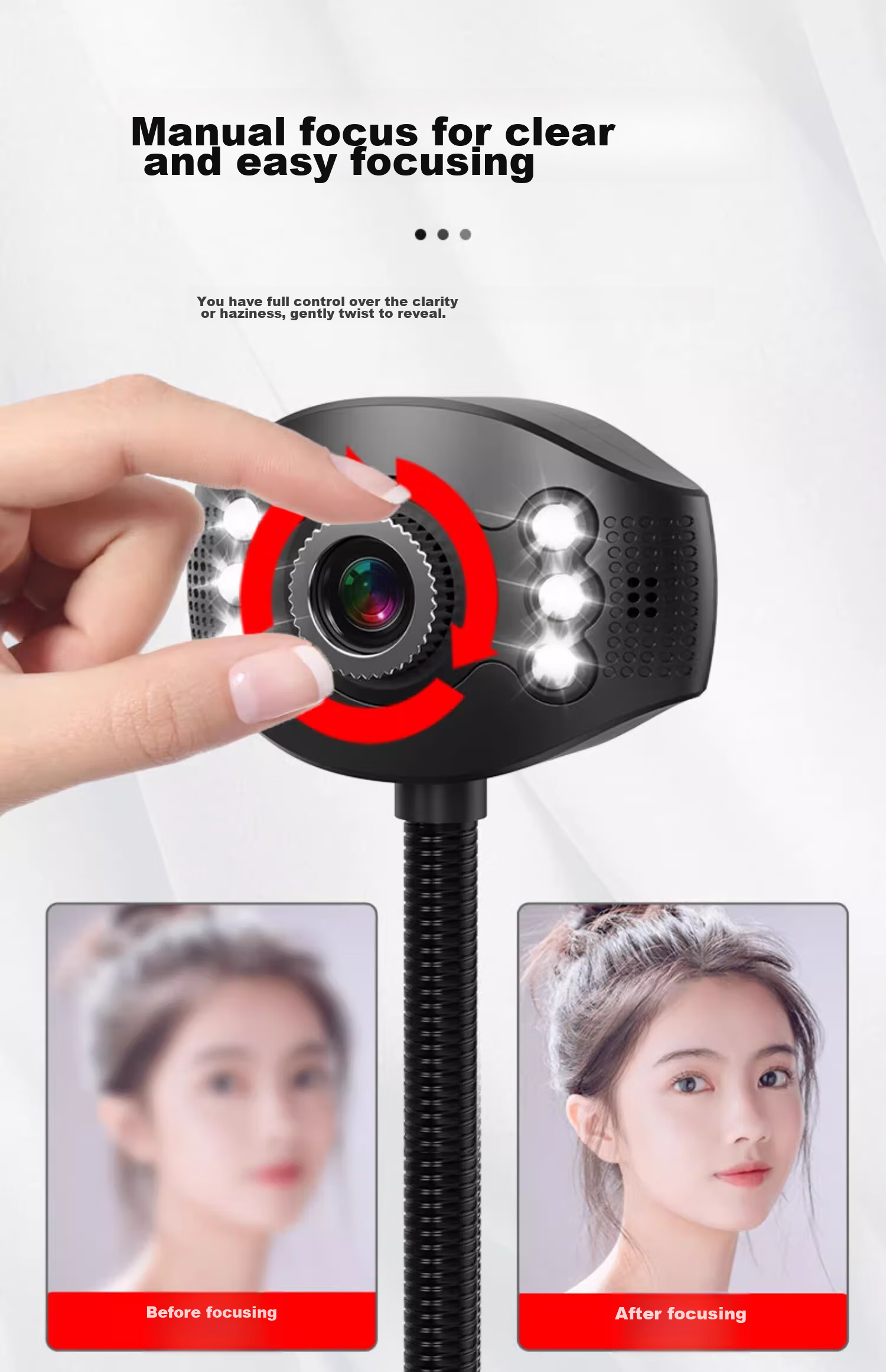 Saida SADA Computer Microphone High-Definition Webcam for Hotel Registration Computer Desktop Laptop Hotel Inn Facial Recognition 1080P Video Conference Special Use 7