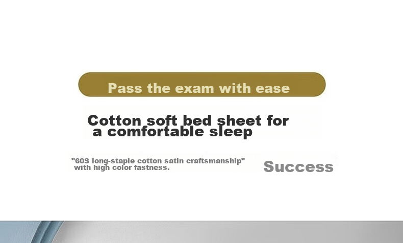 Shuixingjiafang Cotton Bed Sheet, 100% Pure Cotton, 60-Count Long-Staple Cotton, Satin Bedspread, Single Piece Bed Cover, Dust-Proof Mattress Cover, 180x200 1