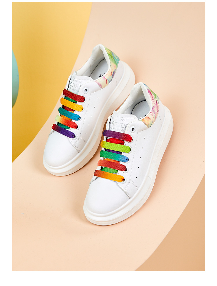Senma Fashion Korean-Style Versatile Thick-Soled White Sneakers Breathable Comfortable Casual Shoes for Women 121134806 White Size 35 15