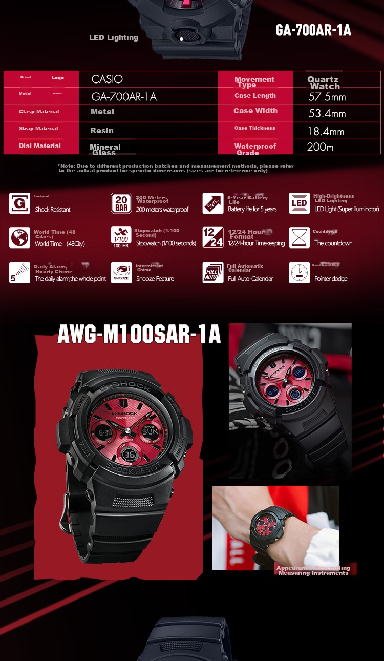 Casio Men's G-SHOCK Sports Watch, Student Electronic Smart Watch, Japanese/Korean Style, Gift for Boyfriend, GA-700 2
