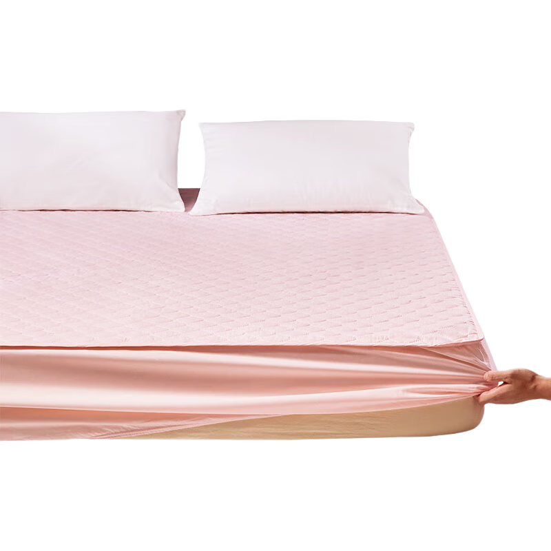 FUANNA Bedding Single Fitted Sheet, Antibacterial, Anti-Mite, Dust-Proof, Washable, for Single Or Double Bed, 180*200cm, Pink