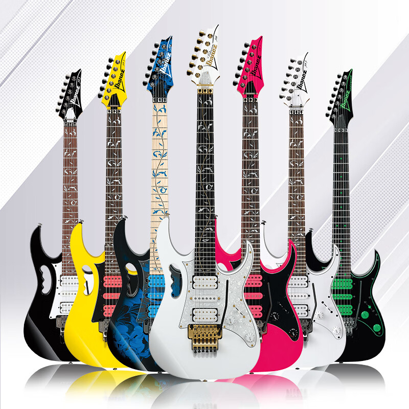 IBANEZ JEM77P Electric Guitar for Female Beginners, Blue Floral Pattern BFP, Video Lessons, Good Sound Quality, Back-To Seaso