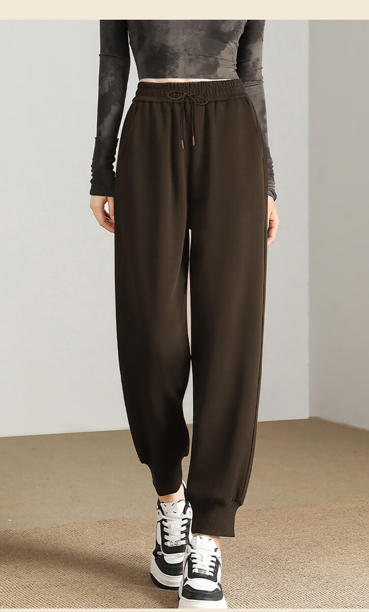 MiiOW Women's Sweatpants, Windproof Pants, 2025 New Style, Loose-Fitting, Elastic Ankle, Plus Size, Petite, Casual Joggers, Winter Fleece-Lined 7