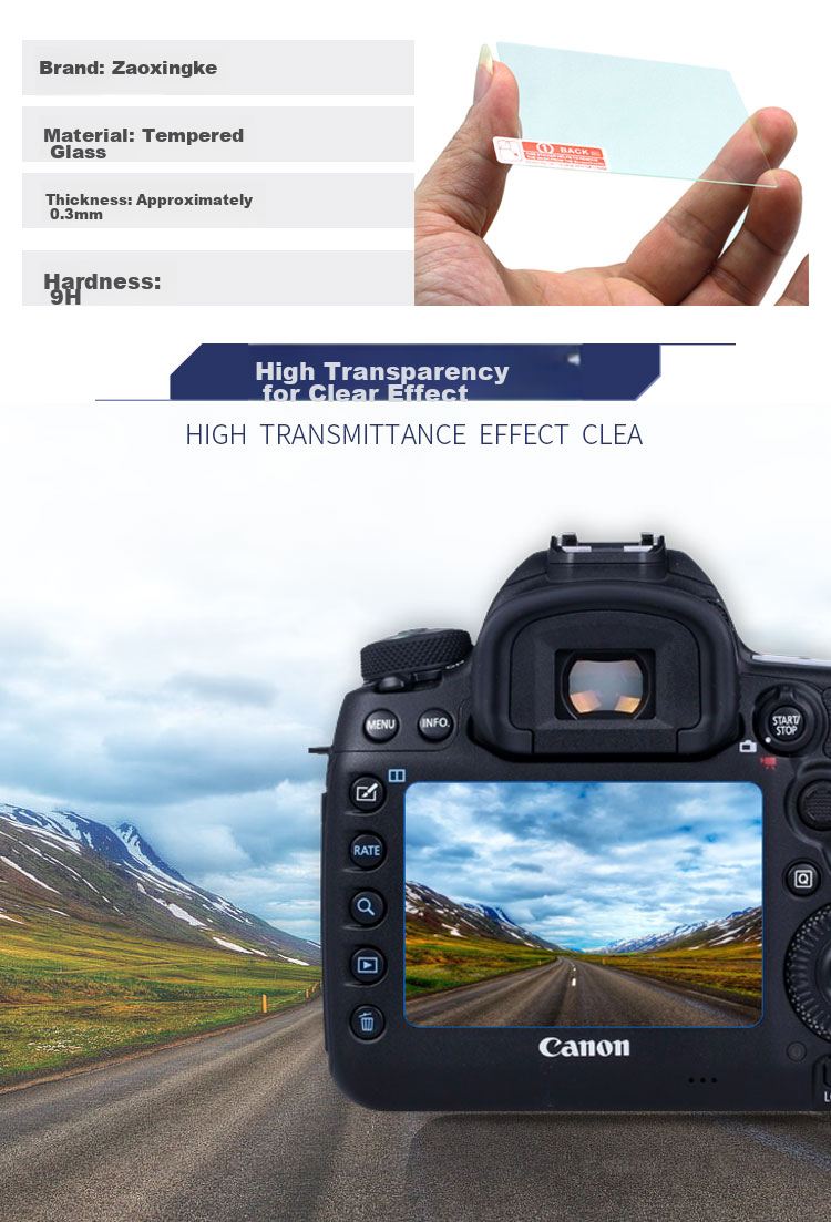 Earlymen Dual-Pack Tempered Glass Screen Protector for Canon M62, Compatible with M6 Second Generation, M50, M50II, M100, G5X2, G7X2, G9X2 Camera Screen Protector, Mirrorless Accessory 2