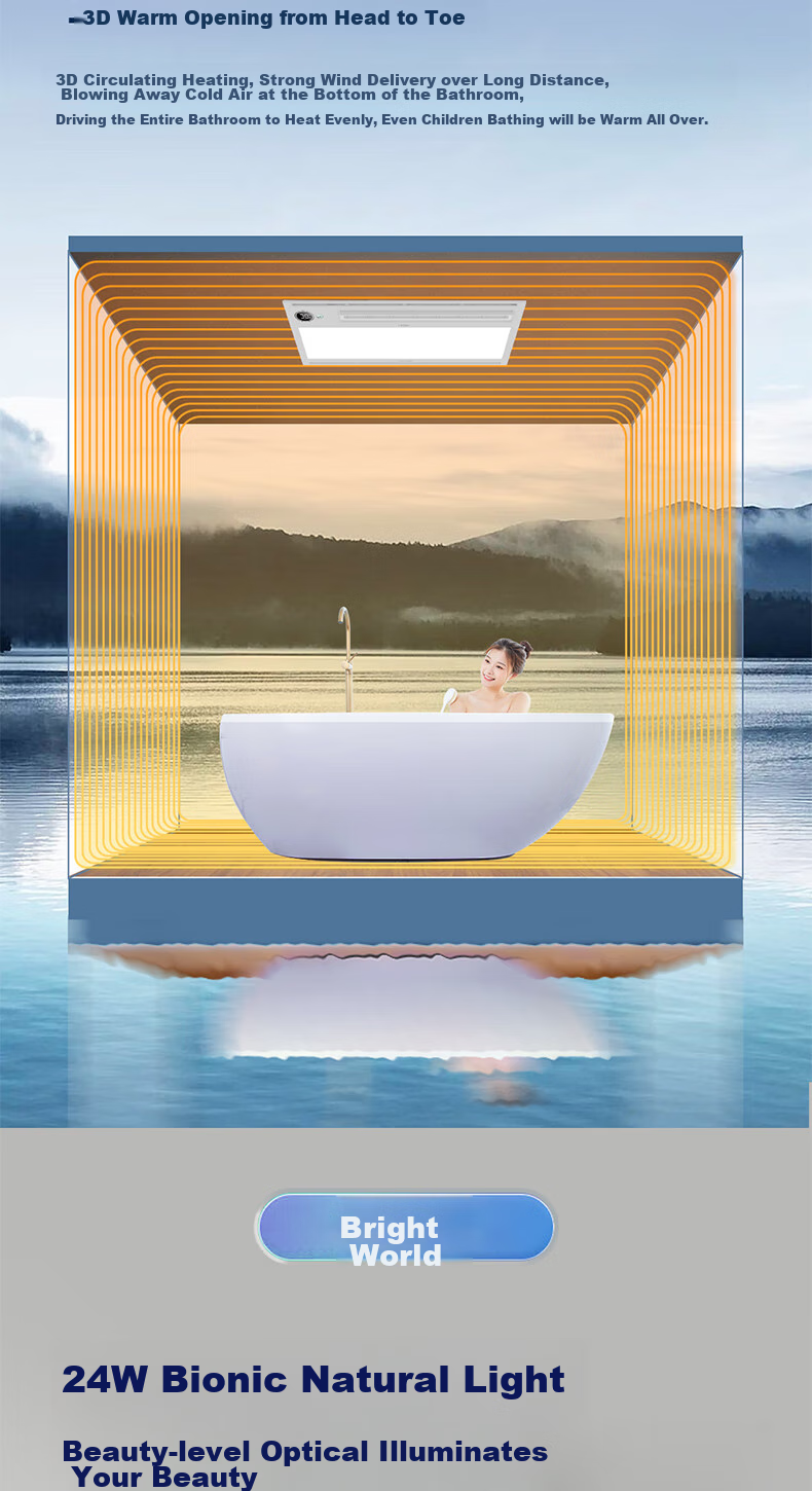 Haier Wind And Heat Bathroom Heater with Antibacterial Series, Integrated Five-In Heating Lamp HD28L for Bathroom 7