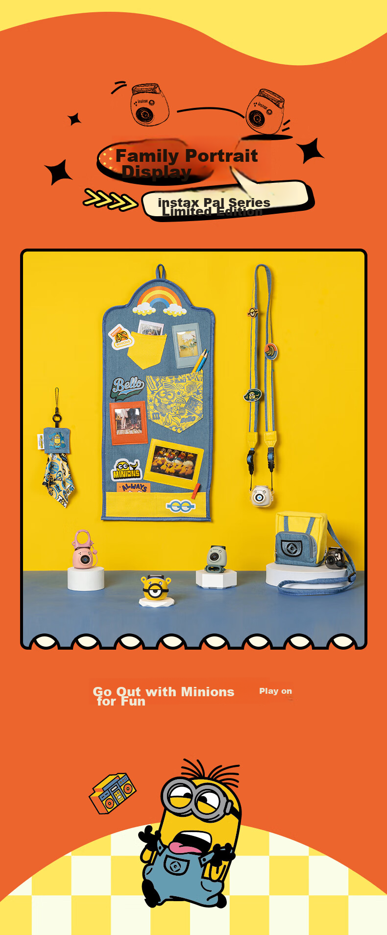 INSTAX Fuji INSTAX Pal Minions Accessory Box, Cute Big-Eyed Cowgirl 6