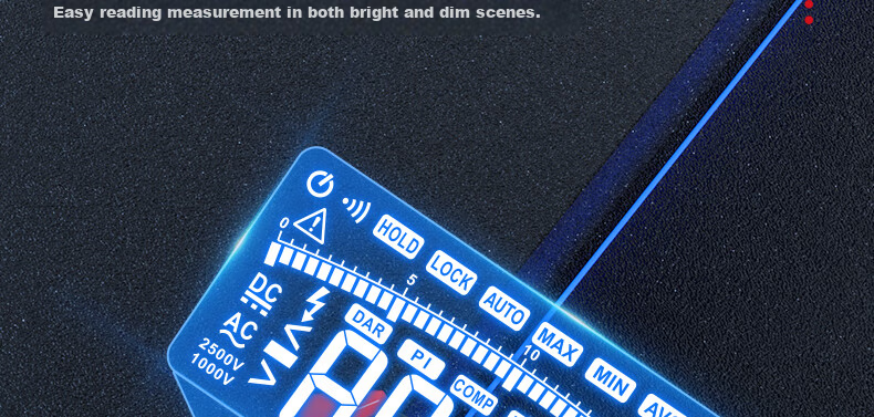 DELIXI ELECTRIC Digital Insulation Resistance Tester, Digital Megohmmeter, Electrical Insulation Meter, 703B 12