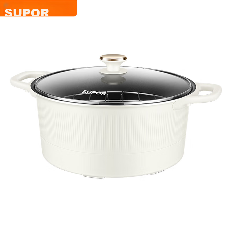 SUPOR Electric Hot Pot with Food Warmer Plate, Compatible Only with SUPOR Rice Plate BZ80A811D