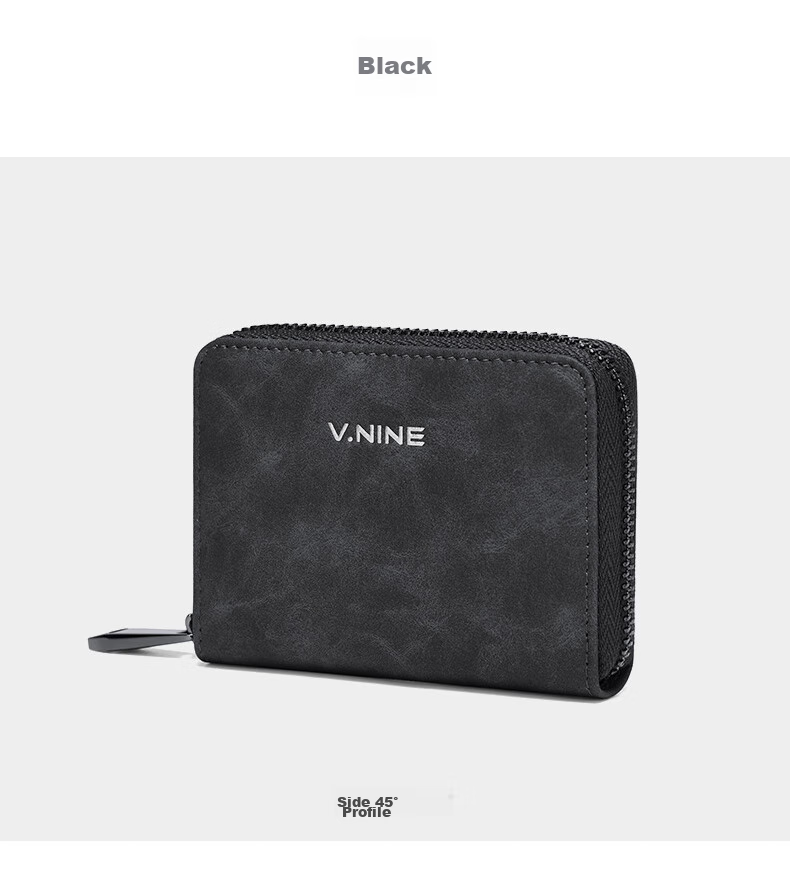 V.NINE Card Holder for Men with Multiple Card Slots, Bank Card Holder, ID Holder, Horizontal Coin Purse, Men's Valentine's Day Gift Box Set 17