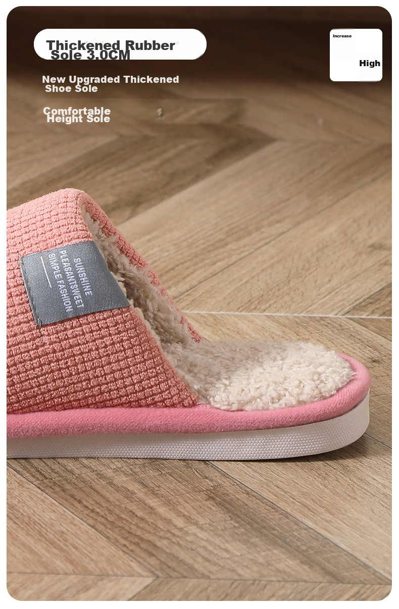 CARTELO Cotton Slippers for Women, Winter Indoor Floor Slippers, Warm Furry Postpartum Shoes for Women, 0625A 7