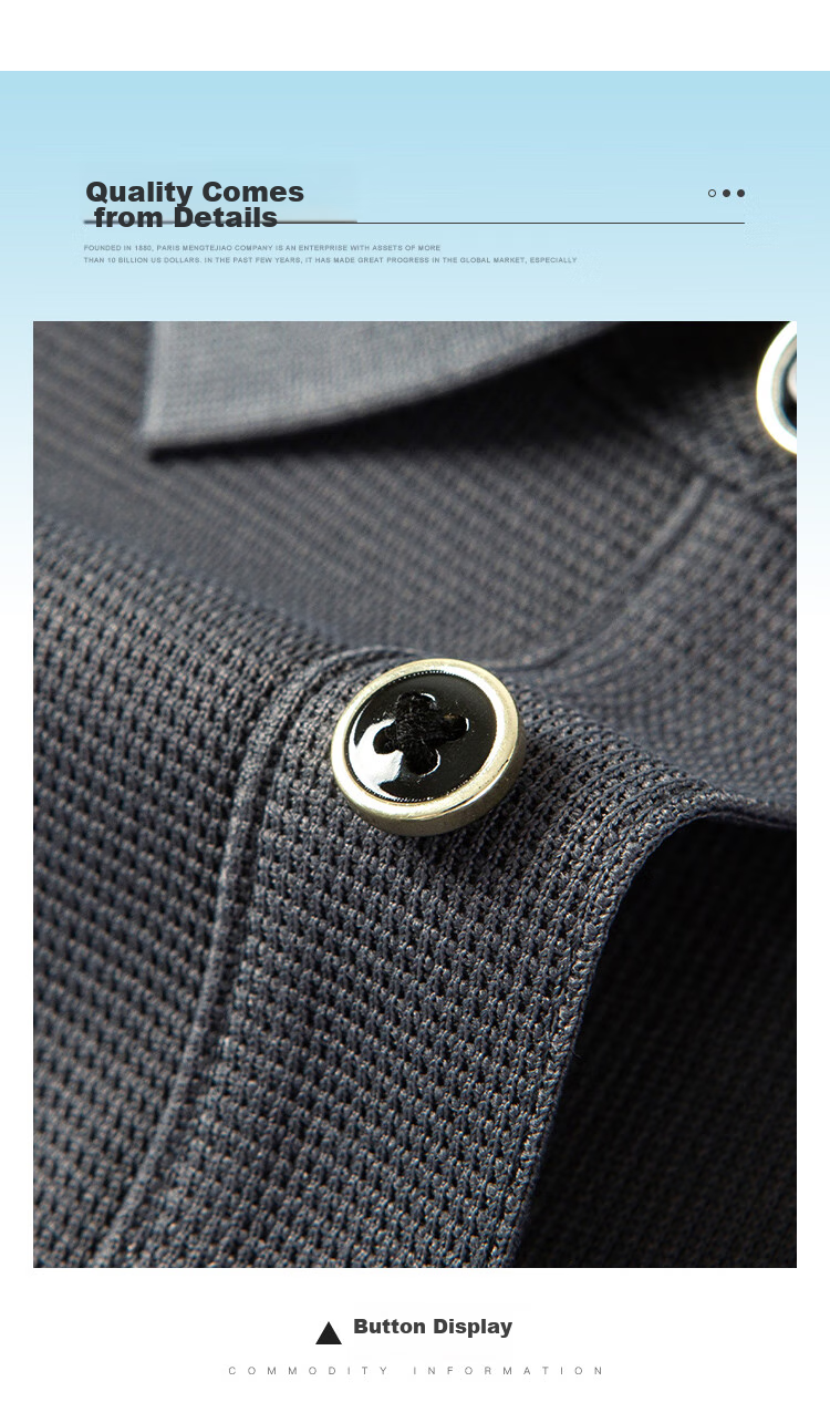 MONTAGUT [Stylish And Structured with Contrasting Collar], Autumn Simple Casual Long-Sleeve Men's Polo Shirt, JG Black, XL 13