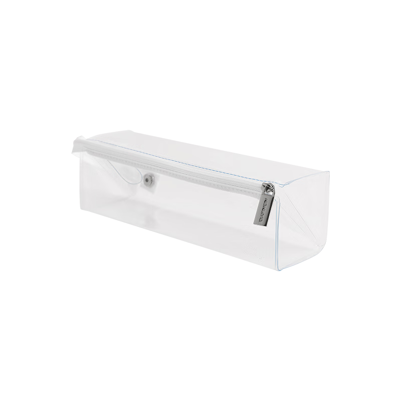 KOKUYO Campus Transparent Pencil Case, C2-R Student Stationery Box for Exams, PVC Pencil Bag, New White Model, WSG-PC23TW