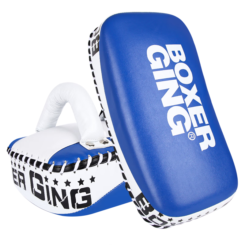 Jingpai Professional Boxing Foot Target, Sanda Fighting Training, Muay Thai Leg Kicking Target, Taekwondo Blocking Board, Punching Target, Curved Large Blue