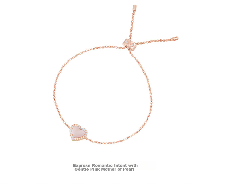 APM Monaco Pearl Mother-Of Adjustable Heart Bracelet, Luxurious High-End Feel, Gift for Women, Girlfriend, Or Wife 5