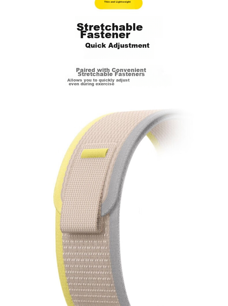 ESCASE Compatible with Apple Watch Bands IWatch Ultra 3/S11/10/9/8/SE3 Sports Waterproof Trail Loop Magic Tape Black with Gray 42/44/45/49mm 10