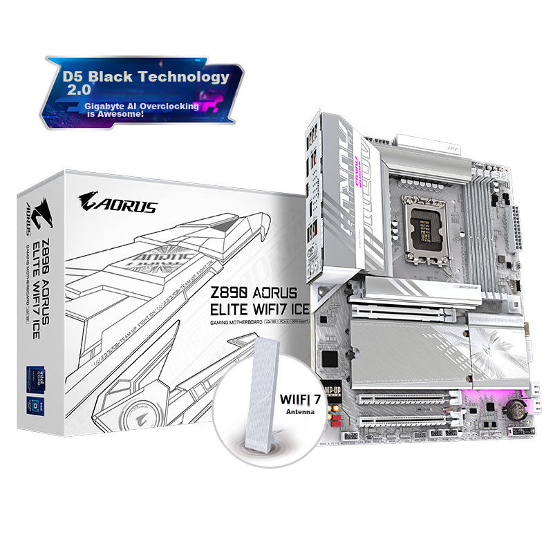 GIGABYTE Bingdiao Z890 AORUS ELITE WIFI7 ICE DDR5 Motherboard, Supports Intel CPU Ultra 265K 285K 270K PLUS LGA 1851