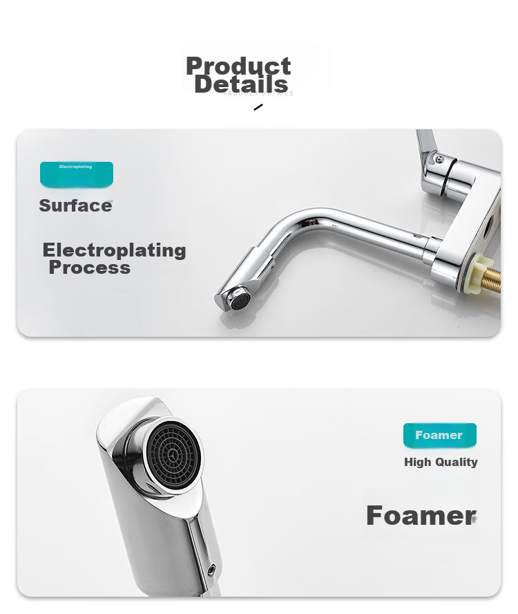 MEJUE Double-Hole Bathroom Sink Faucet, 360° Rotating Washbasin Tap, Hot And Cold Water Faucet, Z-012895 9