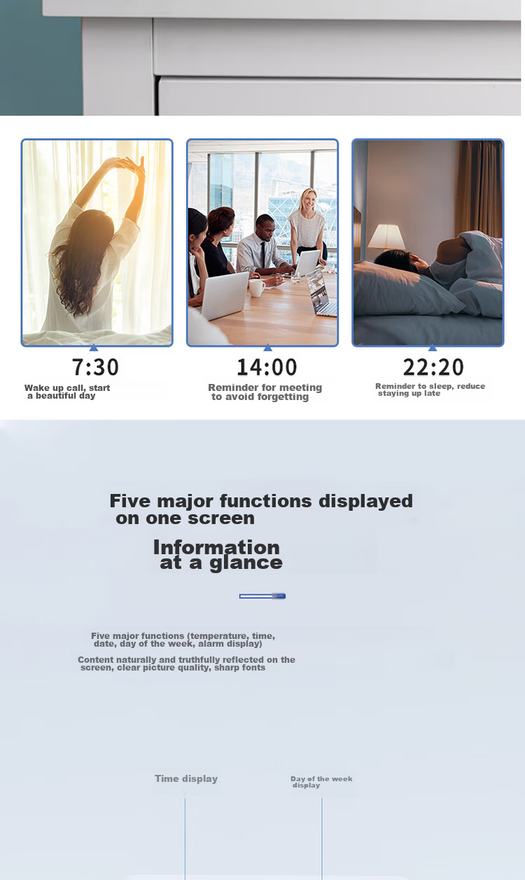 Deli Electronic Timer Alarm Clock, Multifunctional Temperature And Humidity Display, Date Function, Dormitory Backlight Digital Clock, Time Management Tool for Students, Wake-Up Aid, White, 8839 Gift 2