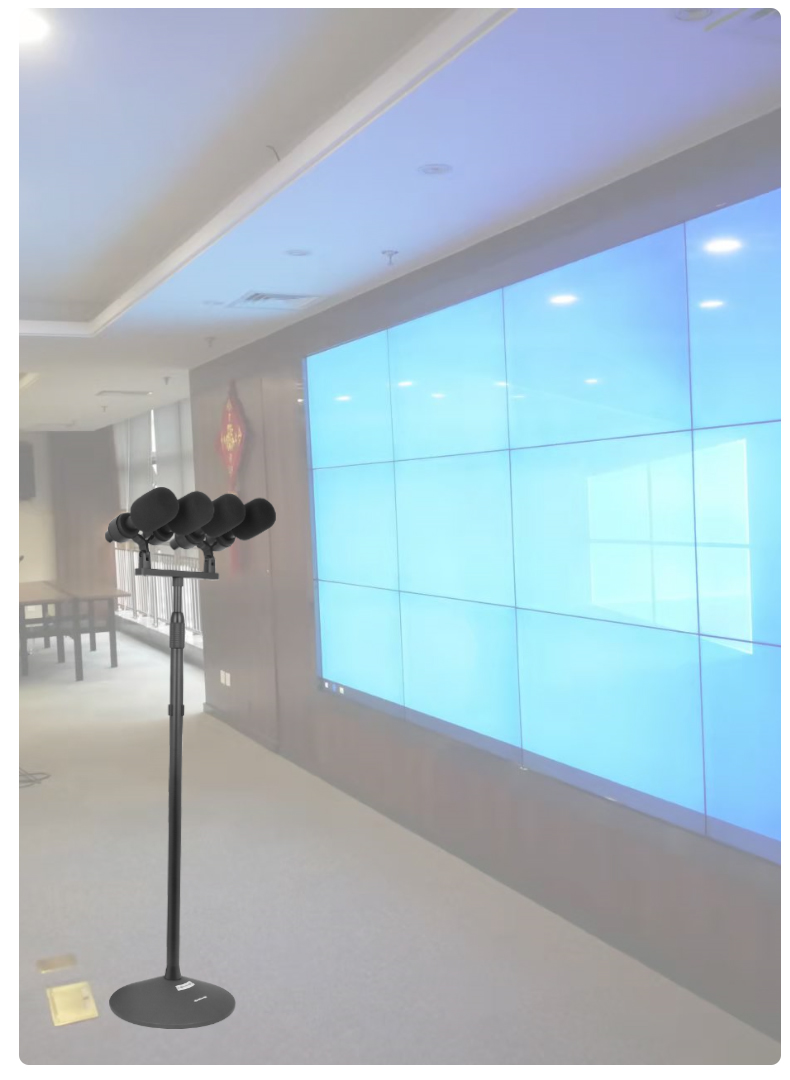 Shuledi QA-700 Domestic Dual-Head Wired Conference Floor Microphone, Podium Host Chorus Microphone for Lectern, Specialized for Mixing Console Audio System, High-End for Schools, Factories, And Government Use 5