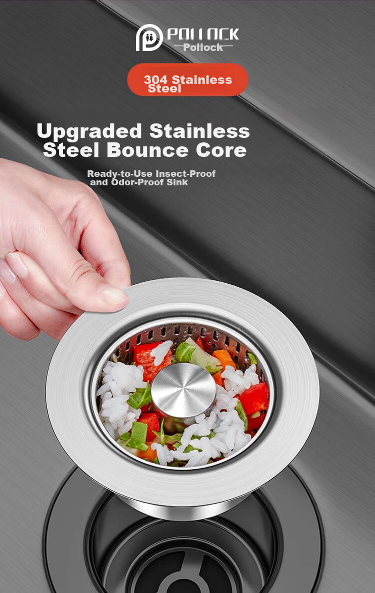 Pollock Kitchen Sink Strainer, Kitchen Sink Pop-Up Core, Kitchen Sink Filter Mesh, Kitchen Sink Pop-Up Core Drain Stopper SCXSUS 1