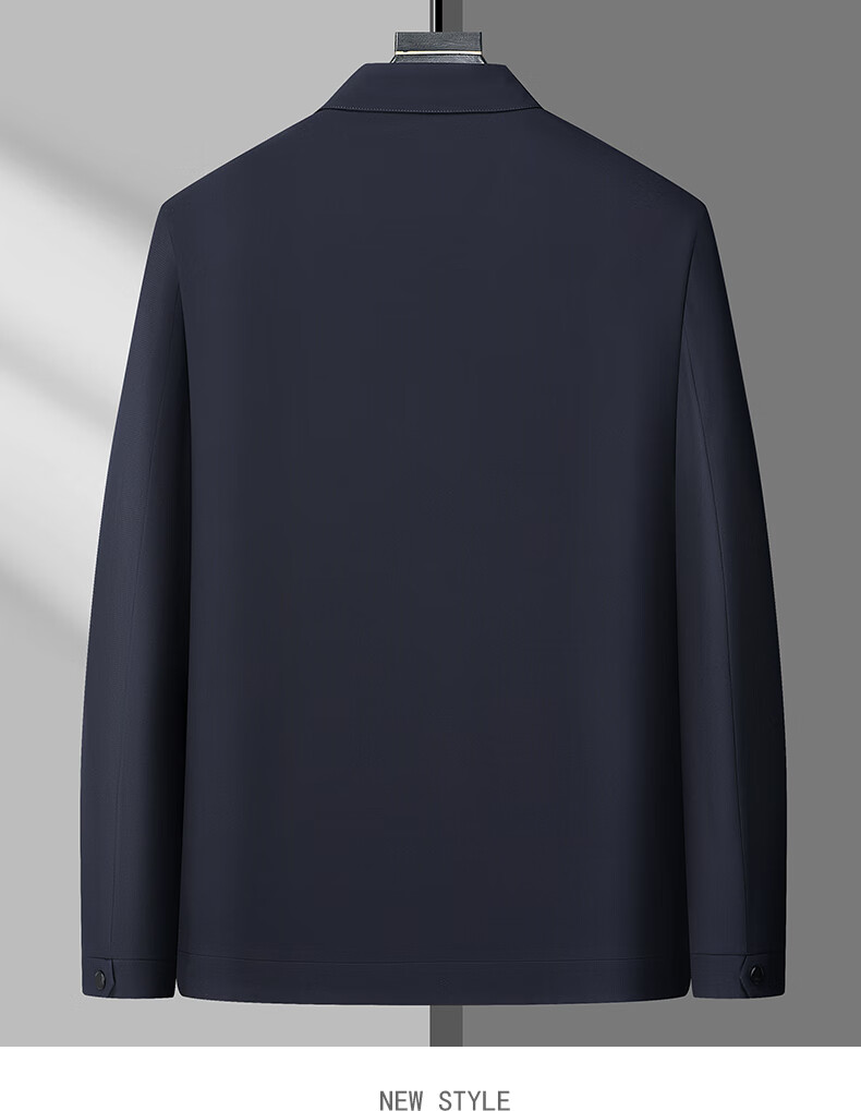 Ayoupang Large Size Business Executive Jacket for Middle-Aged And Elderly Men, Lapel Collar Coat, Black, 4XL (200-220 Jin) 15