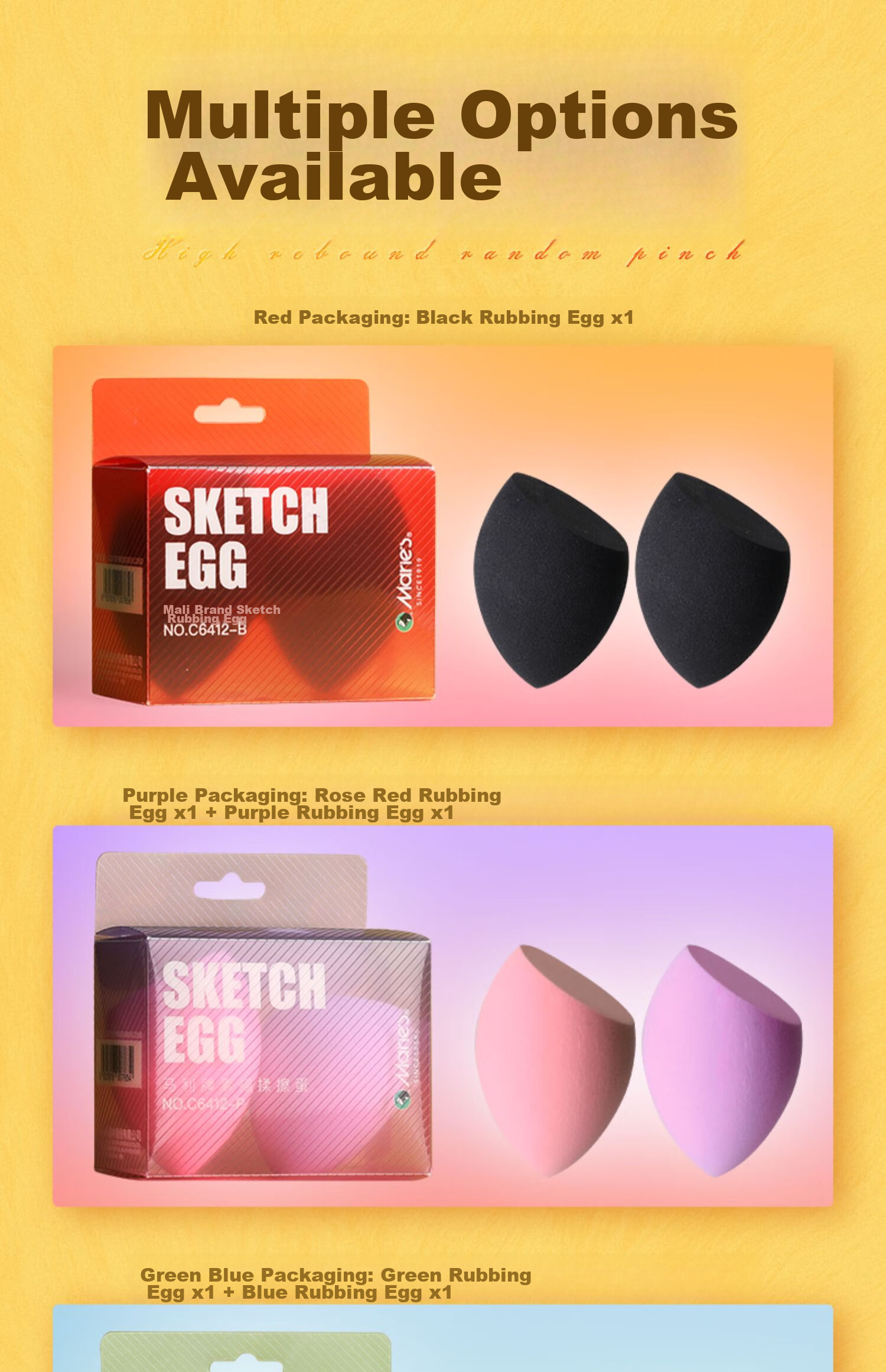 Marie's Sketch Blending Cotton Pads for Art Students, Beauty Blenders, Student Sponge Blending Tools, Sketching And Drawing Tools - Sketch Blending Pads (Black) C6412-B Two-Pack, Sketching, Marker Drawing 10
