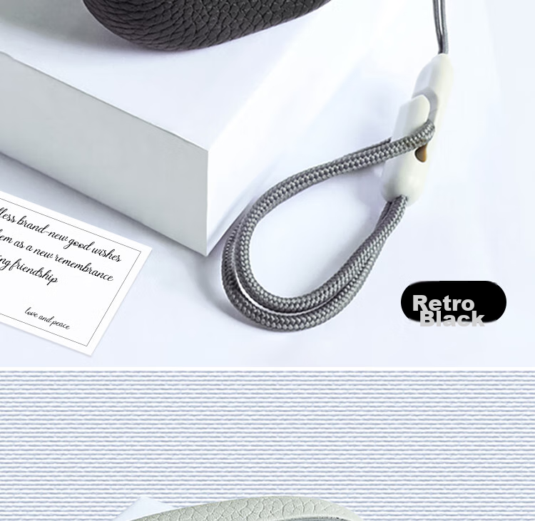 ESCASE Sony WF-1000XM5 Protective Case, Wireless Bluetooth Earphone Cover, Genuine Leather, Dust-Resistant, Non-Slip, Shockproof Case, Vintage Gray 2