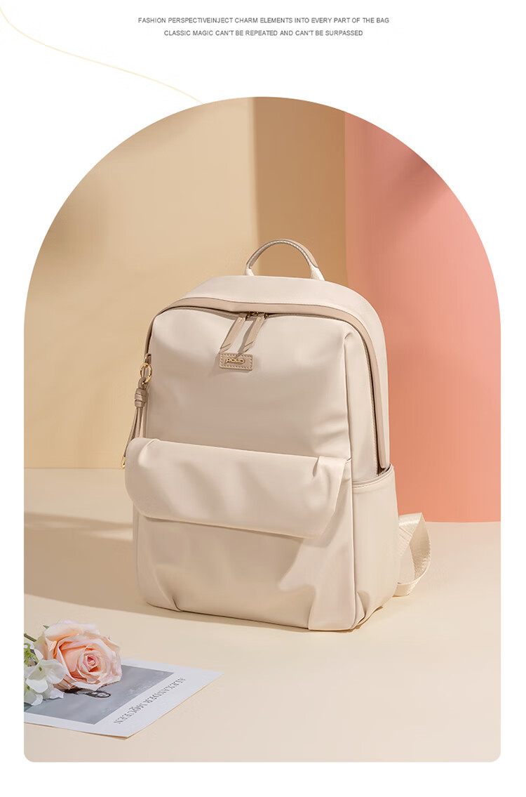 POLO Women's Casual Backpack for Travel, Fits 14-Inch Laptop, Student Schoolbag, Birthday Gift for Girlfriend 1