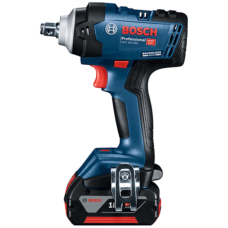 BOSCH 18V Lithium-Ion Cordless Impact Wrench (Includes Two Batteries and One Charger) GDS 18V-400