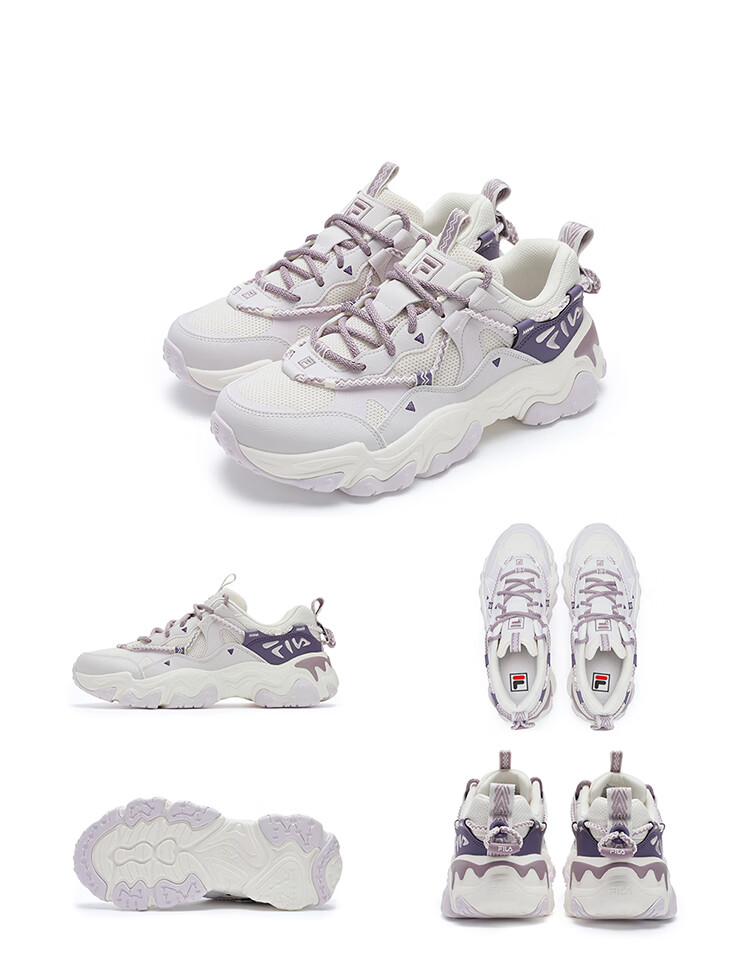 FILA Official Women's Dad Sneakers Sports Shoes Cat Claw Shoes 5th Generation Retro Casual Shoes 30