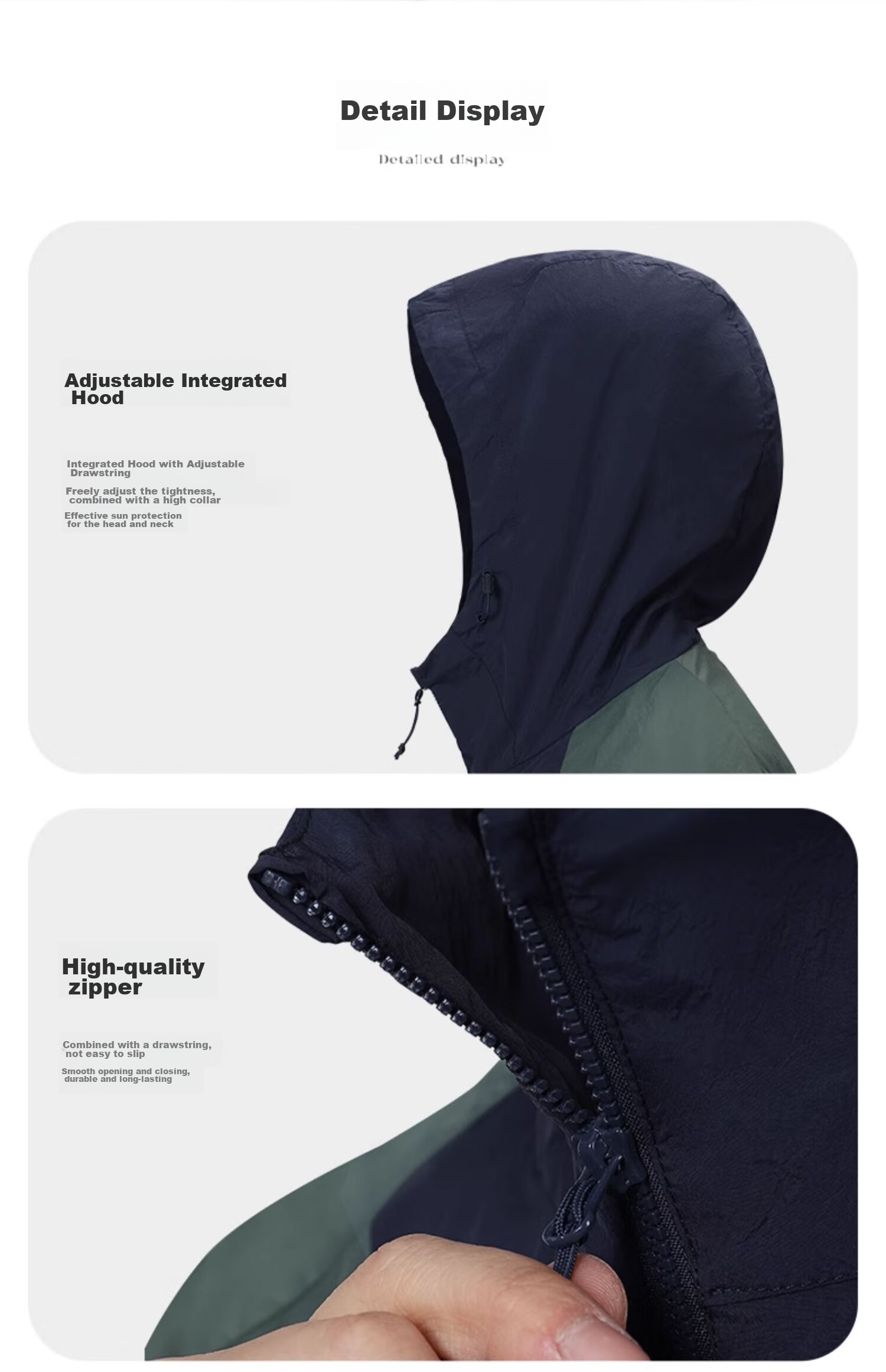 CAMEL Outdoor Sun Protection Jacket Colorblock Unisex Original Yarn UV Protection Lightweight Colorblock Sun Protection Coat A34BF00020 3XL 20
