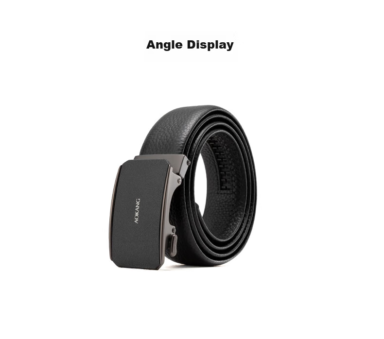 Aokang Men's Automatic Buckle Belt, Top-Grain Leather Waistband Gift Box, Birthday Present for Husband 9