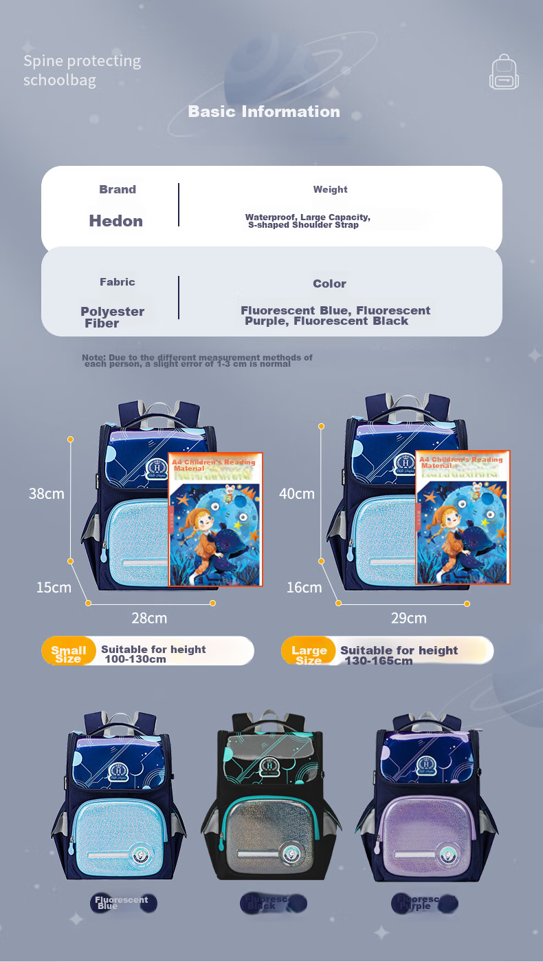 Herder Spine Protection Backpack for Primary School Students, British Style Backpack for Grades One to Six, Anti-Gravity Elastic Load-Reducing Backpack for Boys And Girls 4