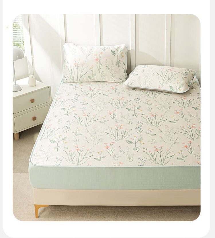 Dohia Class A Washable Soft Cooling Mat, Summer Double-Size Mat Set of Three Pieces Fitted Sheet Style, 1.8x2 Meters [Machine Washable] 6