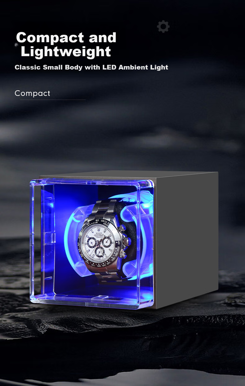 DrikLux Watch Winder, Mechanical Watch Home Use Anti-Magnetic Watch Winder, Automatic Watch Self-Winding Device, Rotating And Coiling Small Storage Watch Box 1