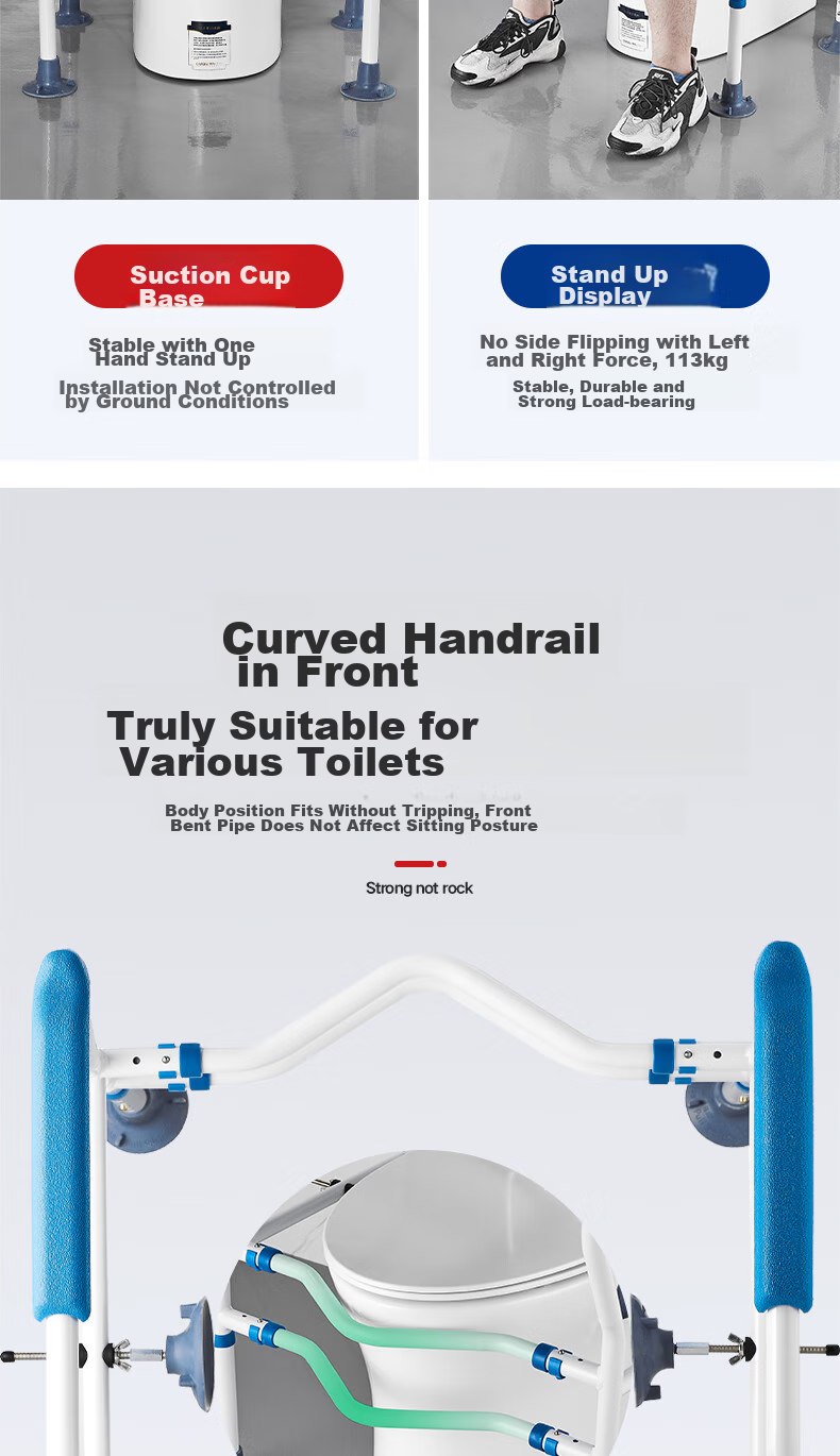 Meiruide Elderly Toilet Handrail Riser, Safety Handrail Support Frame, Bathroom Anti-Fall Device LQX050017-03 10