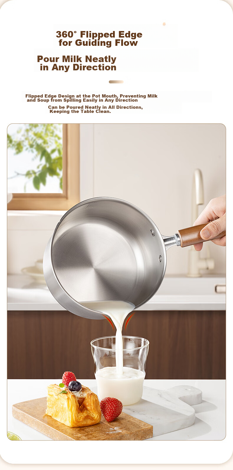 KOBACH 316L Stainless Steel Baby Food Milk Pot with Steamer Basket, Infant Cooking and Frying Multi-Function Small Milk Pot, 16cm Noodle Pot 11